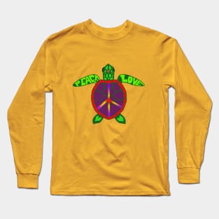 Peace Love and Sea Turtles Long Sleeve T-Shirt